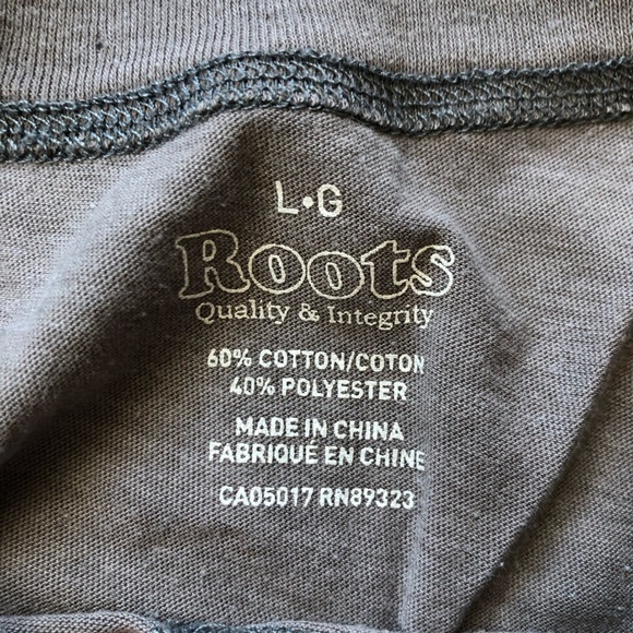 Roots Athletics Long Sleeve Shirt in Gray Women’s Size L - Picture 9 of 11
